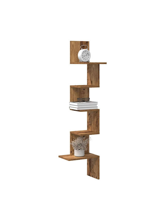 Vidaxl Eck-Wandregal Altholz 32x32x127,5 cm Spa...