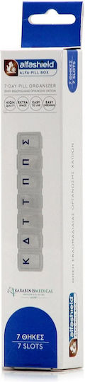 Alfashield 7-day Pill Organizer 1pc 7-Compartment Weekly Pill Organization Case