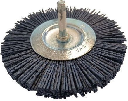 Συρματόβουρτσα Τροχός Nylon Αξονάκι 6 Mm Φ75 Grit 150