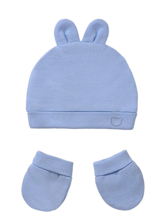 Mayoral Kinder Mütze Set Stoff Hellblau für Neu...
