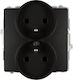 Neck Double Socket Deco Soft Z U Frame Black Matt 12dgprso-2z