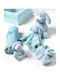 Silk Fashion Set of Baby Towels 5pcs Light Blue