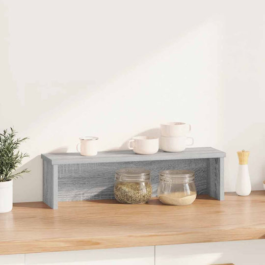 Vidaxl Stapelbares Küchenregal Grau Sonoma 60x15x16 cm Grau