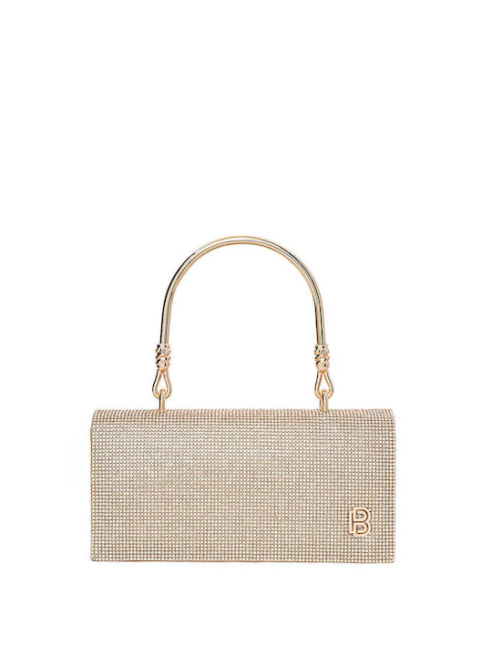 Gold Handbag with Rhinestones