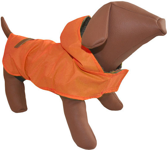 Woofmoda Кучешки палта Водоустойчиво Худи Оранжев Large с дължина на гръбчето 36 см.