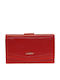 Large Leather Women's Wallet Classic with RFID Red