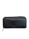 Large Leather Women's Wallet Classic Black