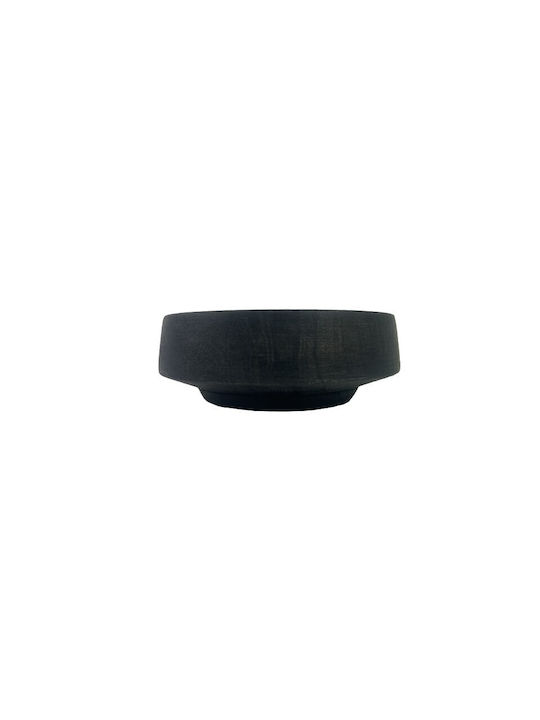 Nakaro Wood Serving Bowl Round Wooden Black with Diameter 12cm