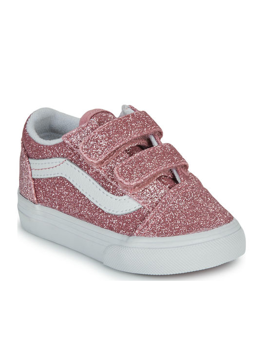 Vans OLD SKOOL V Παιδικά Sneakers με Σκρατς Ροζ