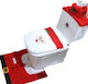 Christmas Toilet Seat Cover and Tank Lid with Santa Claus Mat Kbl-1225-04