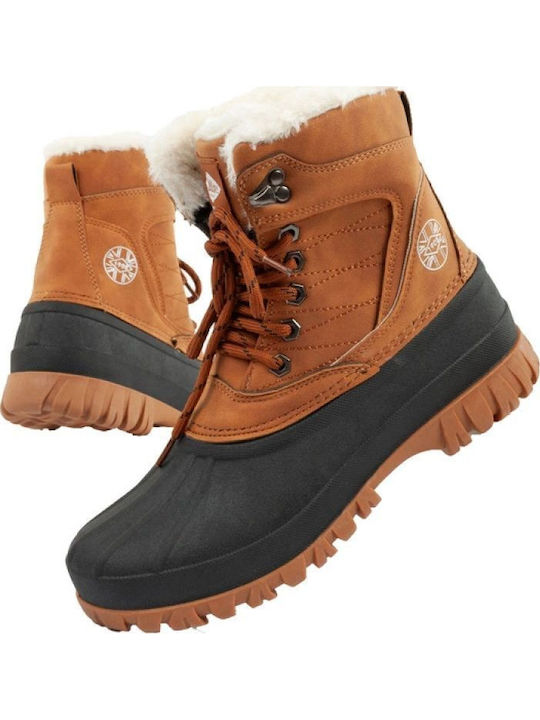 Stiefeletten Damen mit Pelz Braun