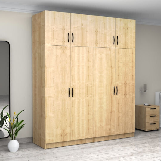 Четири врати с таванско помещение Victoria 200x60x240см Natural Beech Четири врати с таванско помещение Victoria 200x60x240см Natural Beech
