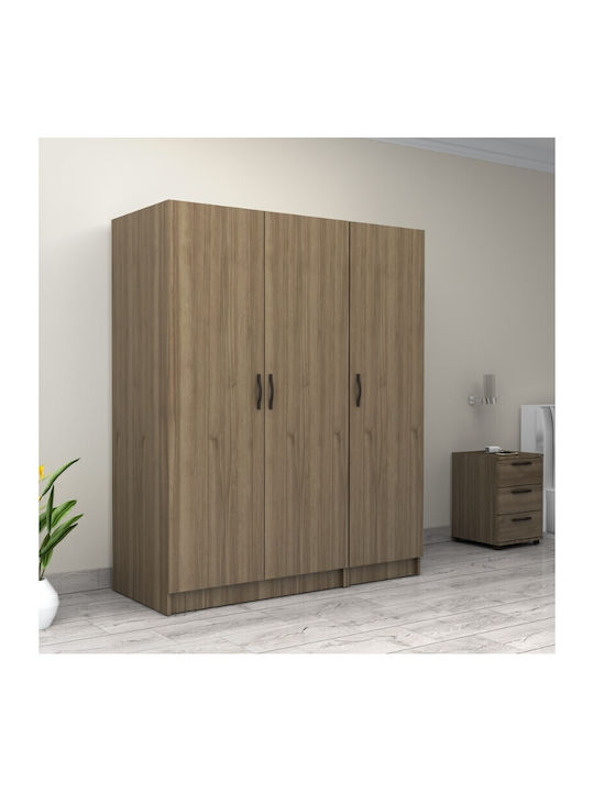 Triple Door Wardrobe Victoria Walnut 150x60x181cm