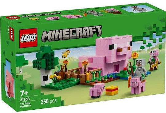 LEGO Minecraft The Baby Pig House Pentru 7+ Ani 238 Bucăți