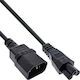InLine IEC C14 / IEC C5 - IEC C14 / IEC C5 Cable 5m Μαύρο 16555