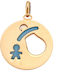 Kinder-Motiv Familie aus Gold 14K