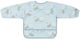 Babyono Plane Waterproof Plastic Coverall with Hook & Loop Fastener Pocket & Sleeves Light Blue for 6 m+