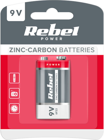 Rebel 6f22 Zinc-carbon Battery Blister