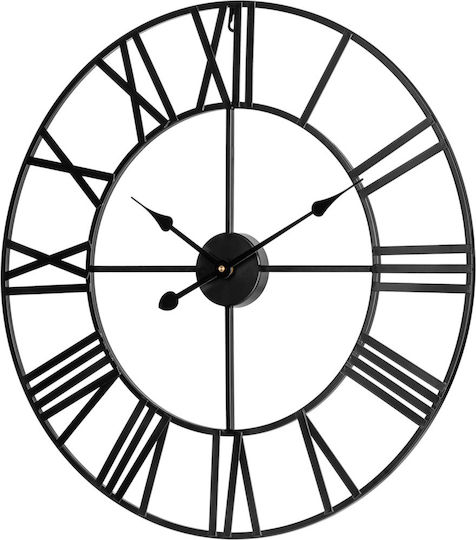 Wanduhr Schwarz Ø60cm