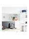Wall Living Room Cabinet made of Particle Board White 60x30x41cm