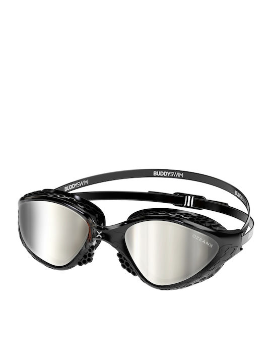Buddyswim Swimming Goggles Adults with Anti-fog Lenses Black