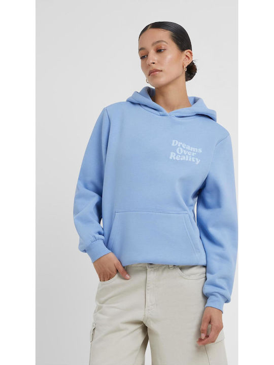 Damen Sweatshirt Kapuzen Powder Blue