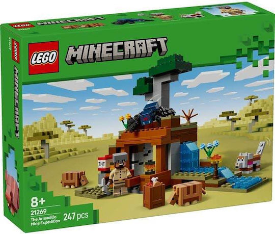 LEGO Minecraft Експедиция До Мината На Броненосеца За 8+ Години 247 Бройки