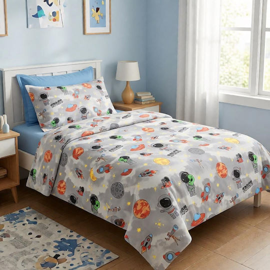 MayHome Детско Единично Сиво Одеяло 160x240см