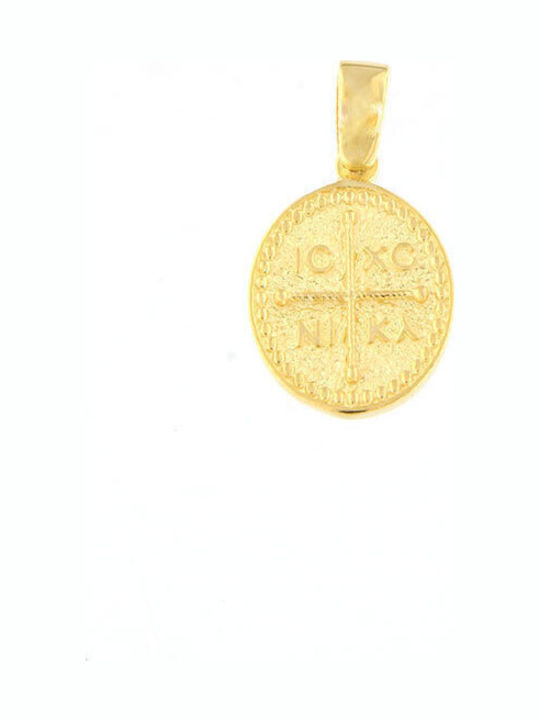 Ios Pendant Kids Talisman Double Sided Konstantinato made of Gold 9K ME2150