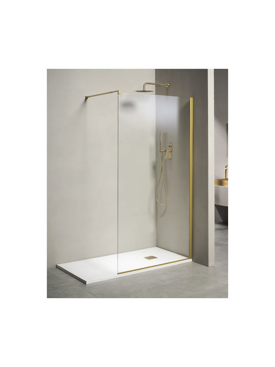 Tema Feste Seite für Dusche 120x195cm Klarglas Oro