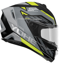 Yohe 987 G9F Black Fluo/Yellow Mat Motorcycle Helmet Full Face ECE 22.06 1480gr