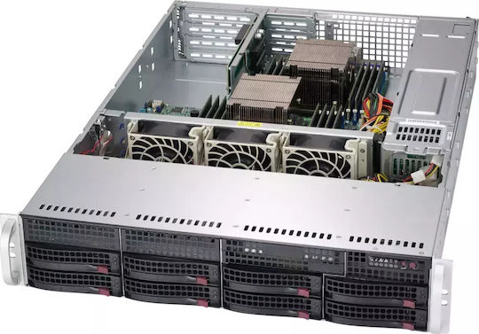 Supermicro 2U Gehäuse 8x 3,5" HS SAS SATA 2x800W 80Plus Titanium WIO
