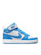 Court Borough Kids Sneakers High with Hoop & Loop Closure Blue
