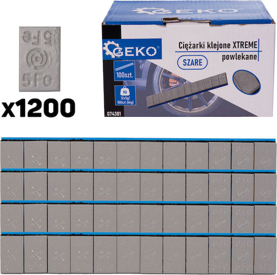 Adhesive Counterweights Set Balancing Alloy Wheels 12 X 5 G 100 Pieces Geko G74301