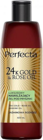 Perfecta 24k Gold and Rose Honey Bubble Bath Gel with Honey and Jasmine Scent 400ml