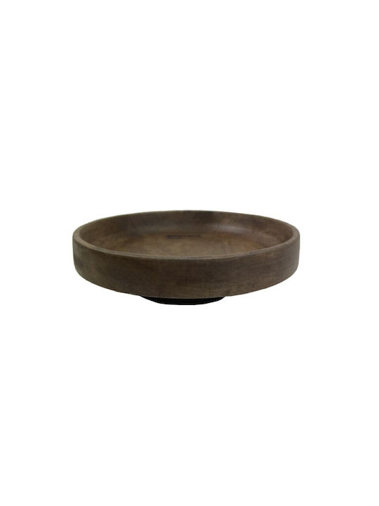 Nakaro Wood Wooden Salad Bowl Brown 22.5x22.5cm