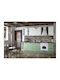 Kitchen Cabinet Set Wall & Floor Green 560x60x217pcs