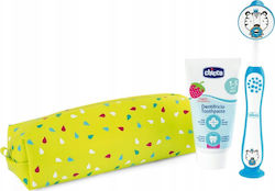 Chicco Σετ Παιδική Οδοντόκρεμα με Οδοντόβουρτσα για 3+ Χρονών 3τμχ με Γεύση Φράουλα 50ml Chicco Σετ Παιδική Οδοντόκρεμα με Οδοντόβουρτσα για 3+ Χρονών 3τμχ με Γεύση Φράουλα 50ml