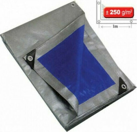 Krausmann Αδιάβροχος Μουσαμάς 250gr/m² 3x2μ. Βαρέως Τύπου Μπλε