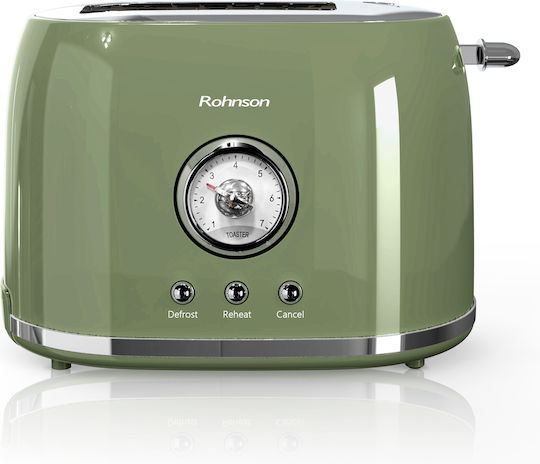 Rohnson Nostalgia Toaster 2 Schlitze 800W Grün