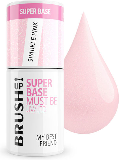 Brushup Super Base Must Be Uv Led Hybrid Nail Base My Best Friend Sparkle Pink 5g
