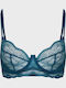 Bra without Padding Underwire Legion Blue