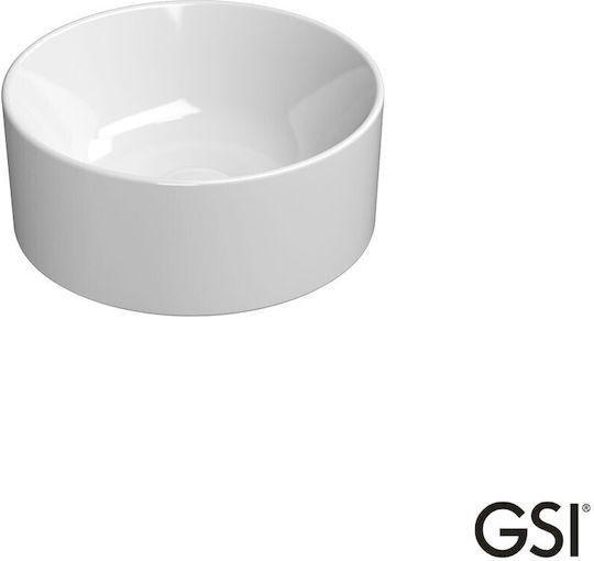 GSI Kube-x Aufgesetztes Waschbecken Porzellan 32x32x12cm White