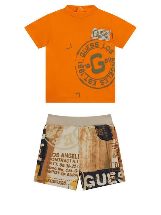 Kids' Set with Shorts Summer 2pcs Orange