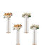 Vevor 4pcs 35.43 Inch 90cm Tall Crystal Wedding Stand Flowers Luxurious Centerpieces Flower Crystal Gold Vase Metal Ideal Ceremony Wedding Party T-stage Dinner Event Hotel Home Decoration