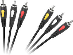3rca-3rca Cable 1.0m Cabletech Eco-line