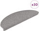 Vidaxl Stair Tread Mats Self-Adhesive 30 Pieces Sisal Look Silver 65x21x4 cm Silver