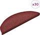 Vidaxl Treppenmatten 30 Stück Rot 56x17x3 cm Rot