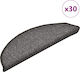 Vidaxl Treppenmatten 30 Stück Dunkelgrau 56x17x...