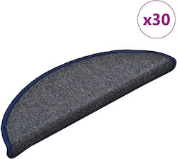 Vidaxl Стълбищни постелки 30 броя тъмно сиво-си...